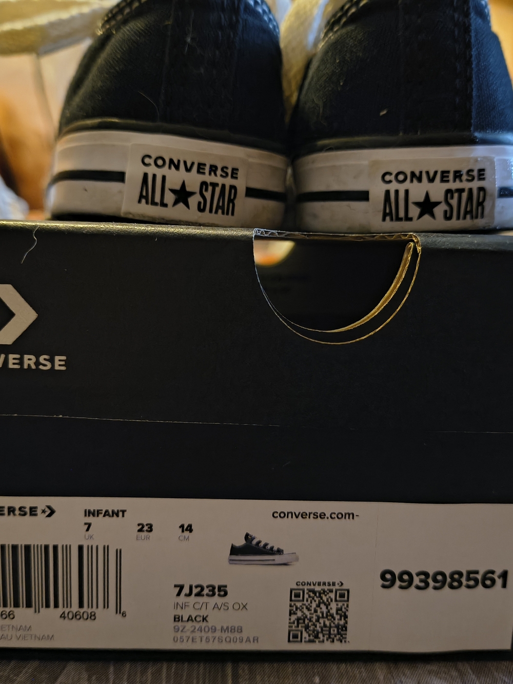 Converse Black Low-Top Infant All Star Sneakers